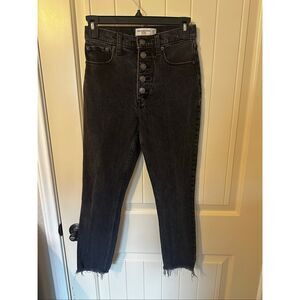 Abercrombie & Fitch The Skinny High Rise Raw Hem Black Sz 24 / 00 Short